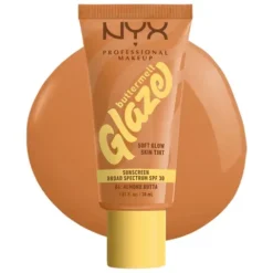 Nyx Pro Makeup Buttermelt Glaze Soft Glow Skin Tint Spf 30 - Almond