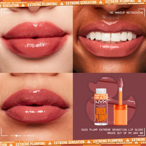 Nyx Pro Makeup Duck Plump Lip Gloss Brilho Volumizador 08 Mauve Out My Way