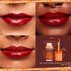 Nyx Pro Makeup Duck Plump Lip Gloss Brilho Volumizador 16 Wine Not
