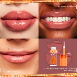 Nyx Pro Makeup Duck Plump Lip Gloss Brilho Volumizador 03 Nude Swings