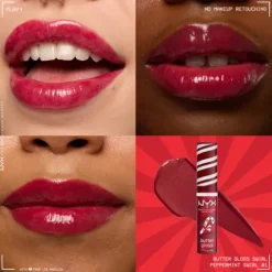 Nyx Pro Makeup Holyday 24 Butter Gloss Swirl 01 Peppermint Swirl