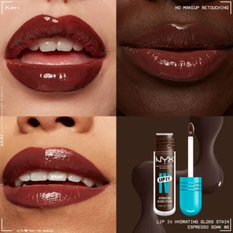 Nyx Pro Makeup Lip I.V. Hydrating Gloss Labial Hidratante - Espresso Soak