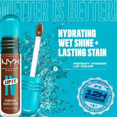 Nyx Pro Makeup Lip I.V. Hydrating Gloss Labial Hidratante - Espresso Soak