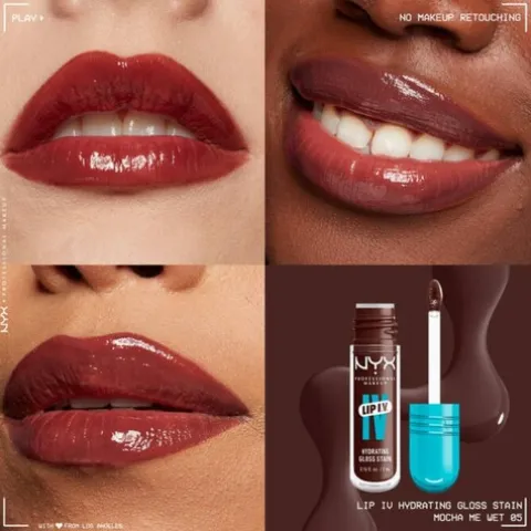 Nyx Pro Makeup Lip I.V. Hydrating Gloss Labial Hidratante - Mocha Me Wet