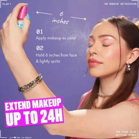 Nyx Pro Makeup The Face Glue Setting Spray Fixação De Maquilhagem