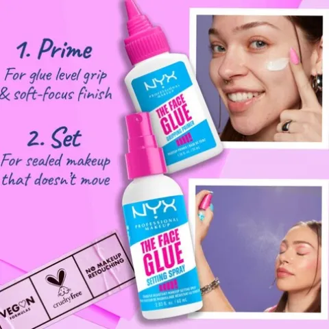 Nyx Pro Makeup The Face Glue Setting Spray Fixação De Maquilhagem