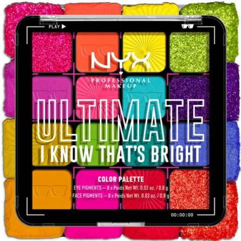 Nyx Pro Makeup Ultimate Shadow Paleta Sombras 16 I Know Thats Bright