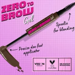 Nyx Pro Makeup Zero To Brow Gel Brow Gel Para Sobrancelha 07 Espresso