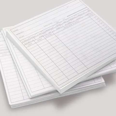 Pluri Bloco De Serviços Com Fichas Técnicas De Clientes