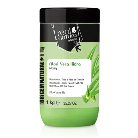 Real Natura Aloé Vera Hydra Máscara Hidratante Todo Tipo Cabelo
