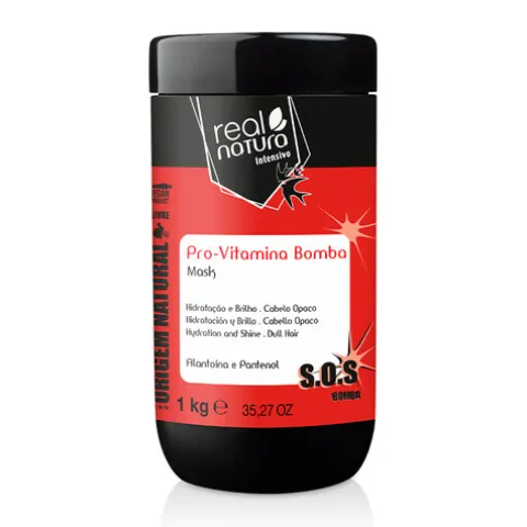 Real Natura Bomba Pro-Vitamina Máscara Para Cabelo Opaco