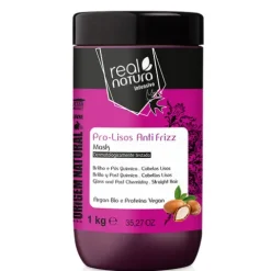 Real Natura Pro-Lisos Anti Frizz Máscara Para Cabelo Liso
