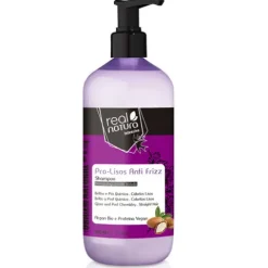 Real Natura Pro-Lisos Anti Frizz Champô Cabelo Liso