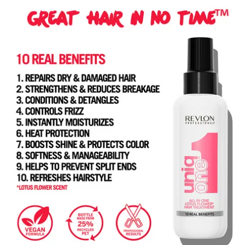 Revlon Uniqone All In One Spray Tratamento Leave-In Flor De Lótus