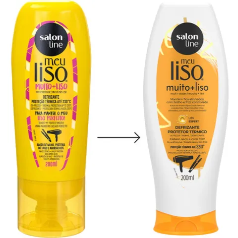Salon Line Meu Liso Muito + Liso Desfrizante Protetor Térmico