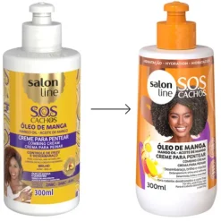 Salon Line Sos Cachos Óleo De Manga Creme De Pentear