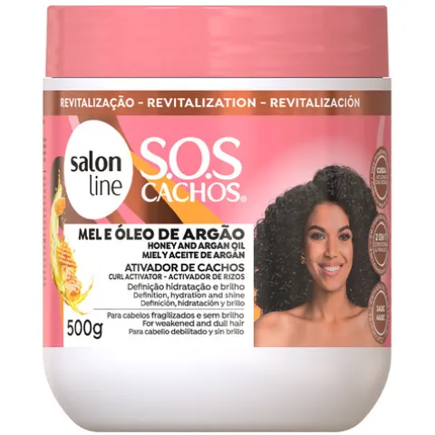 Salon Line Sos Cachos Mel E Óleo De Argan Ativador De Cachos