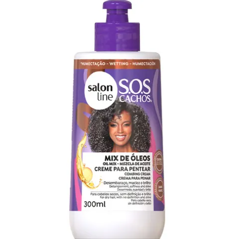 Salon Line Sos Cachos Mix De Óleos Creme De Pentear