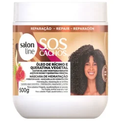 Salon Line Sos Cachos Ricinio E Queratina Máscara De Hidratação