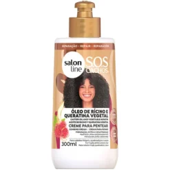 Salon Line Sos Cachos Ricinio E Queratina Creme De Pentear