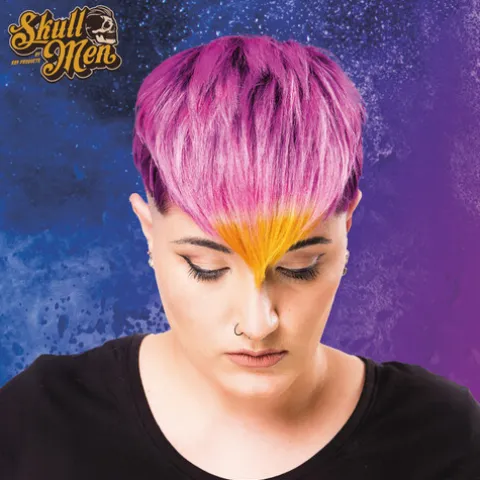 Skull Men Colors Máscara De Coloração Intensa Laranja