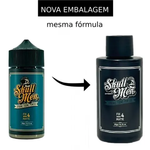 Skull Men Pó De Fixação Forte