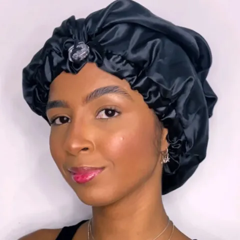 Soulta Touca Cetim Alongada Anti-Frizz Preta