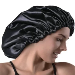 Touca De Cetim Anti-Frizz - Preta