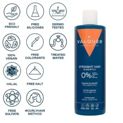 Valquer Straight Hair Shampoo Para Cabelo Liso