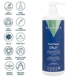 Valquer Total Repair Shampoo Reparador Para Cabelos Danificados