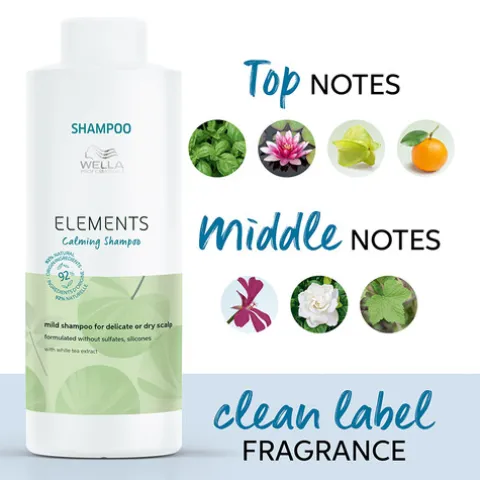 Wella Elements Calming Champô Suave Couro Cabeludo Seco E Sensível